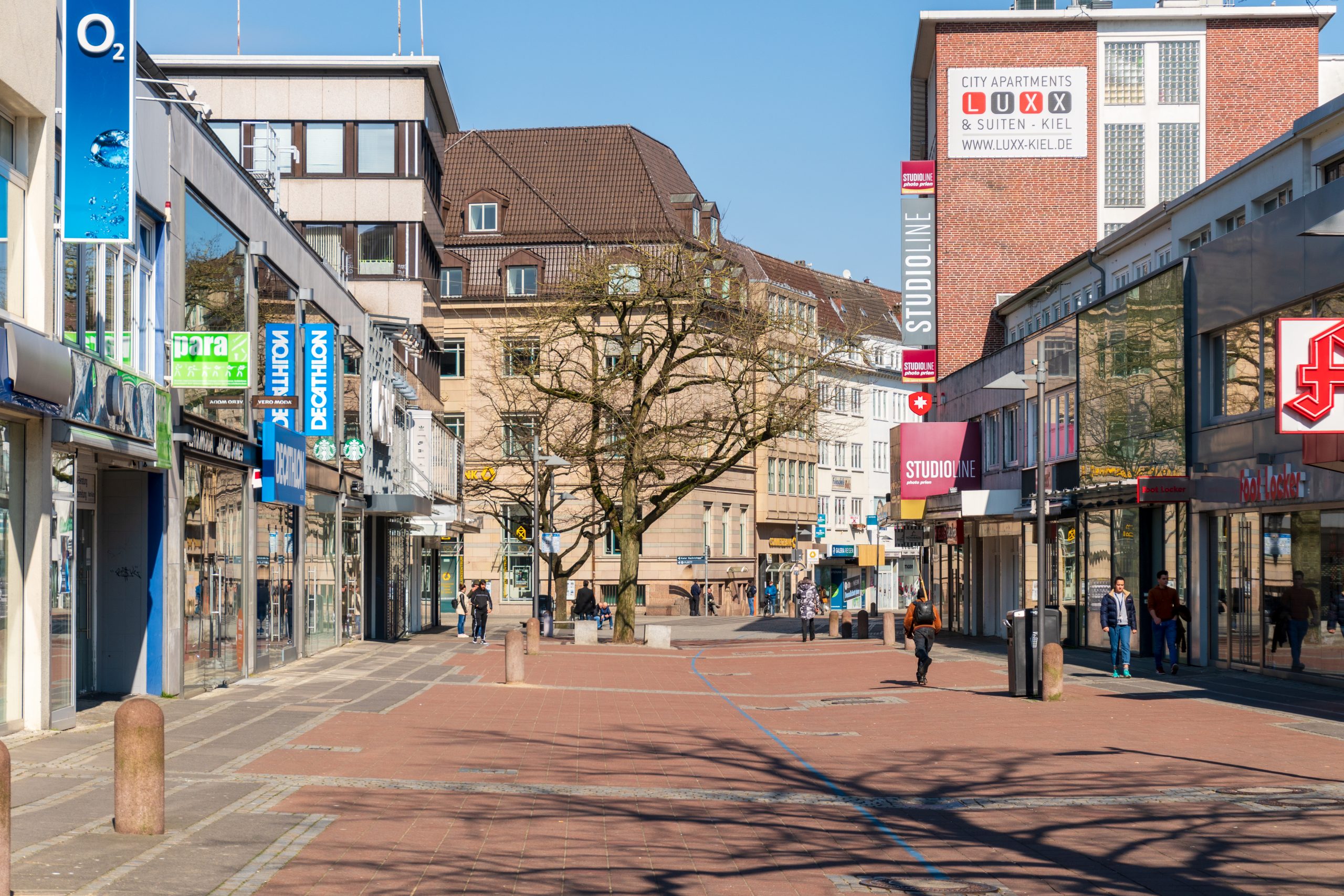 Menschenleere Innenstadt in Deutschland