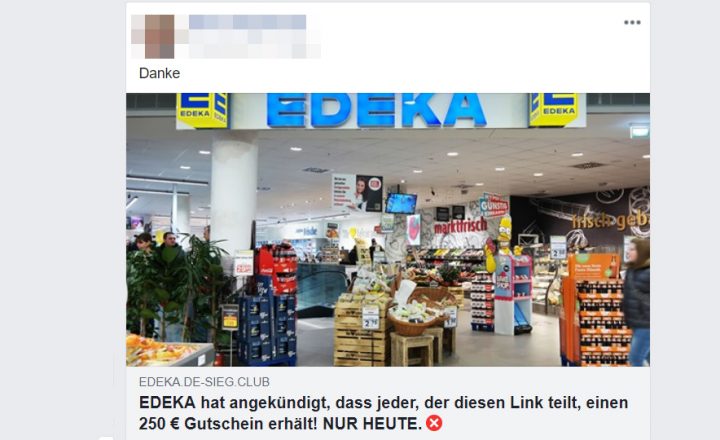 EDEKA-Fakegutscheine gehen viral      