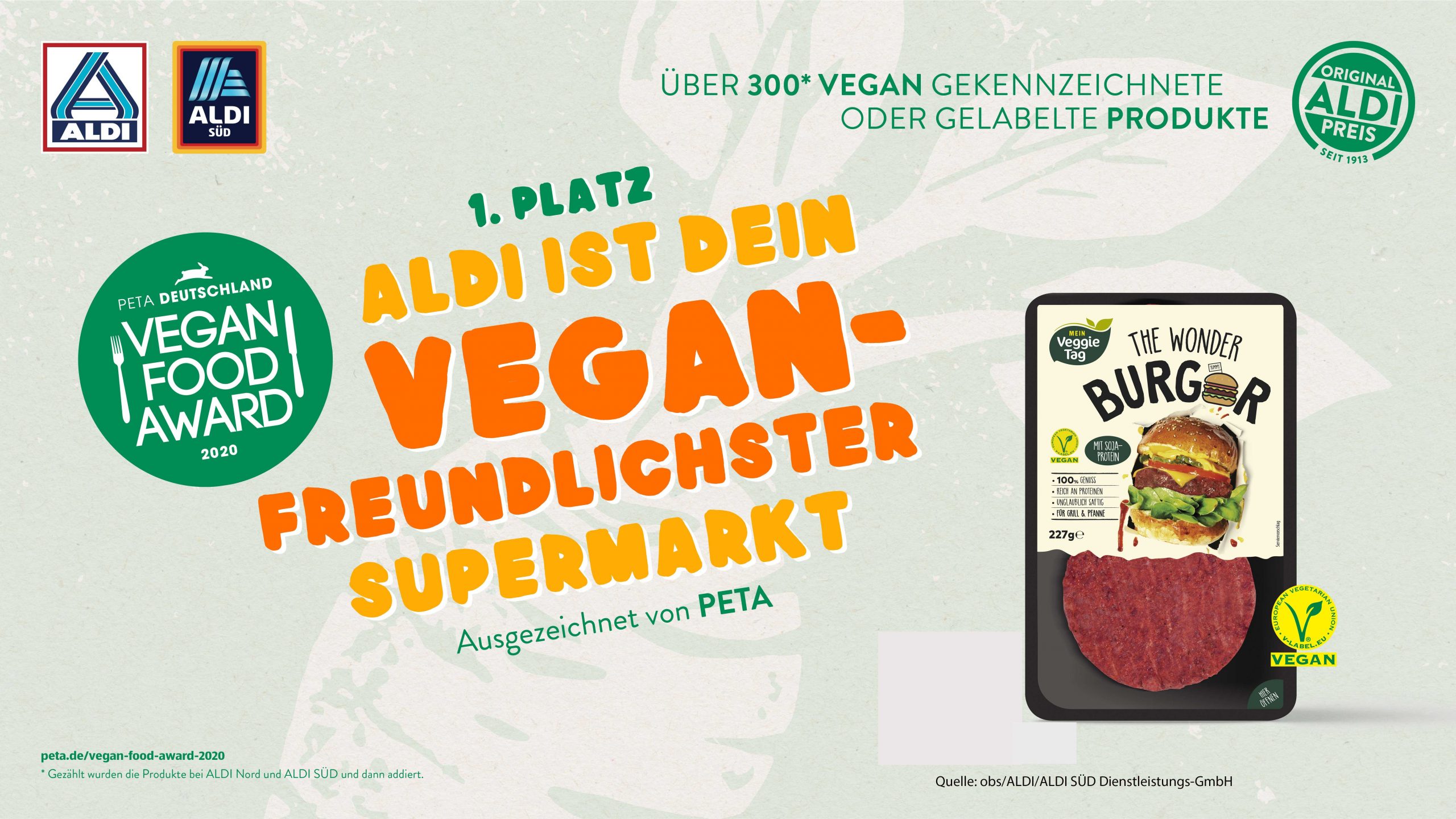 ALDI ist "Vegan freundlichster Supermarkt"
