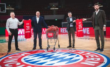 REWE und der FC Bayern Basketball vereinbaren Platin-Partnerschaft