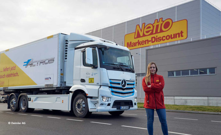 Netto startet Pilotprojekt mit E-Lkw in Hamburg