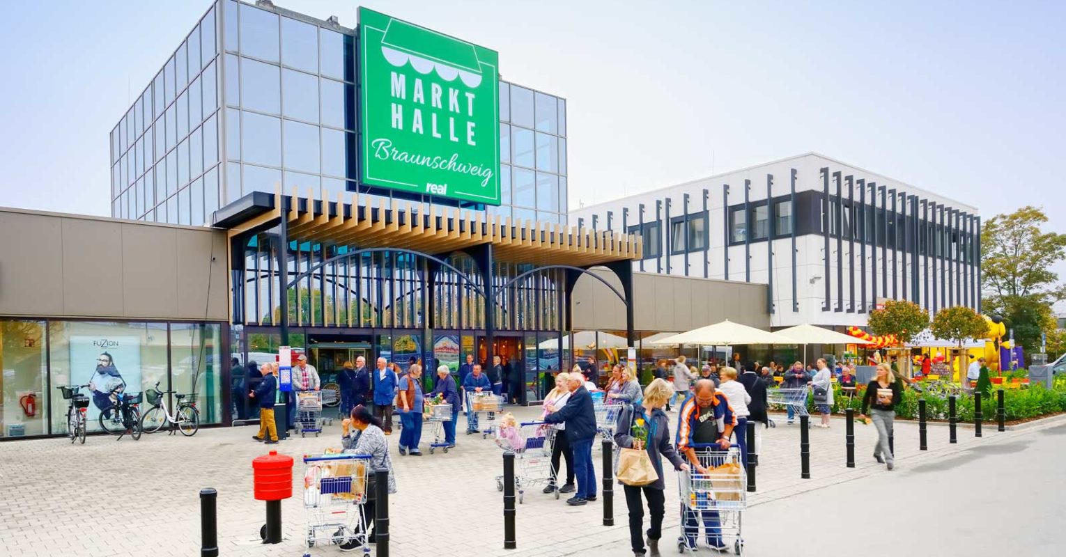 Globus übernimmt moderne real-Markthallen Krefeld und Braunschweig – Eröffnung 10. Mai