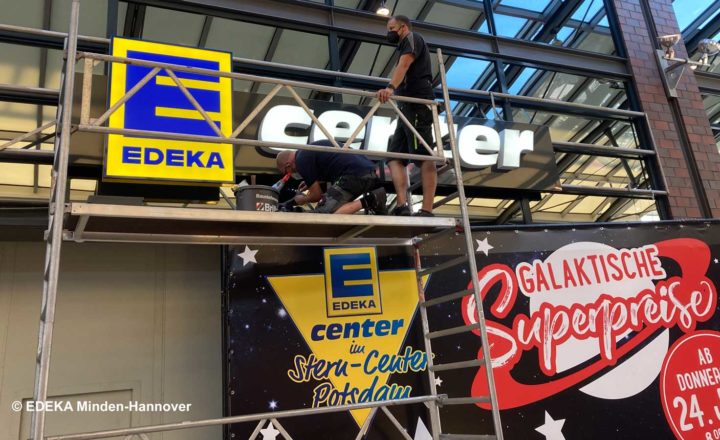 Aus Real wird Edeka – Umbau im Potsdamer Stern-Center bis 24. Juni