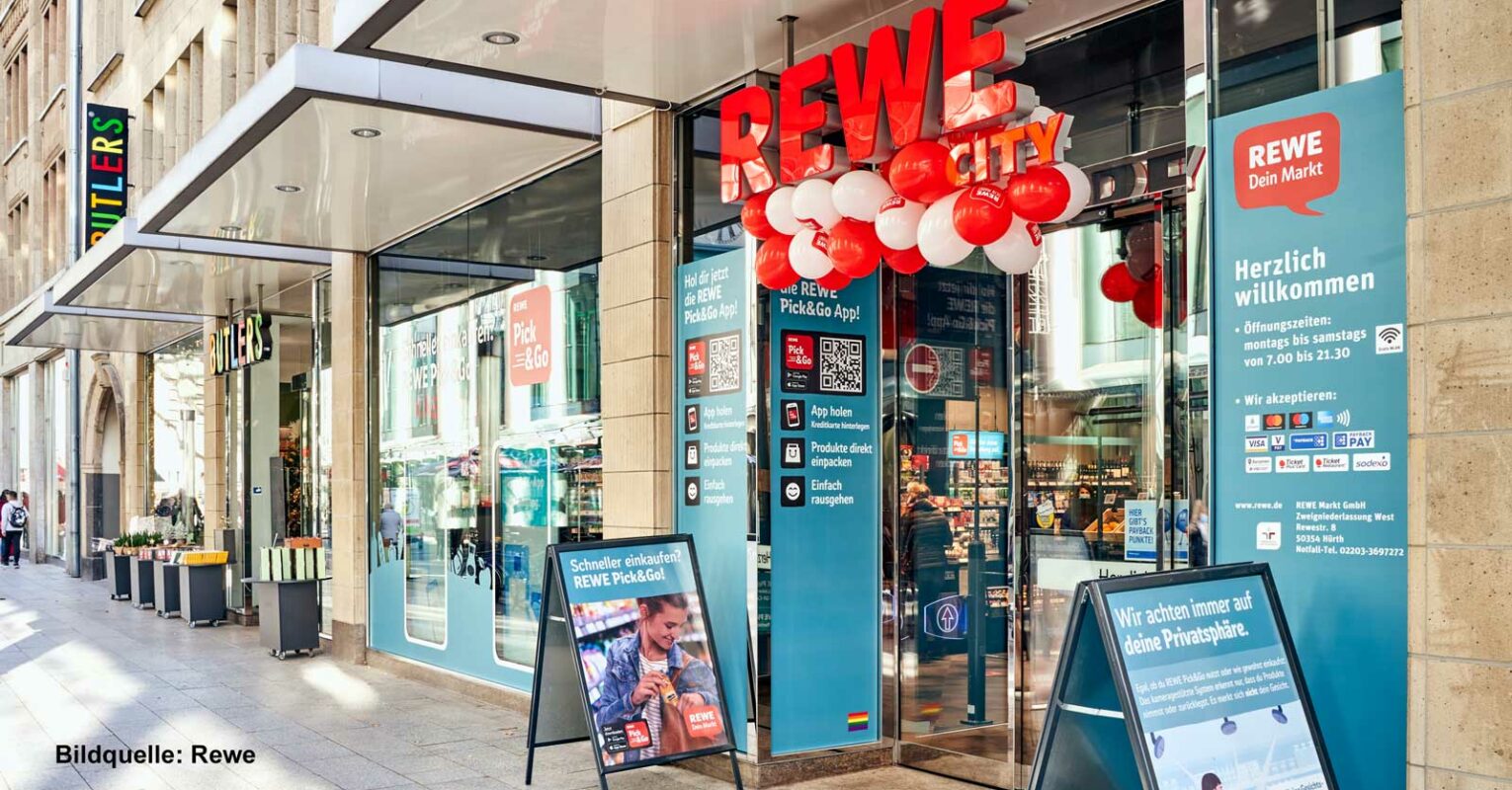 „Pick&Go“: Rewe eröffnet ersten hybriden Supermarkt