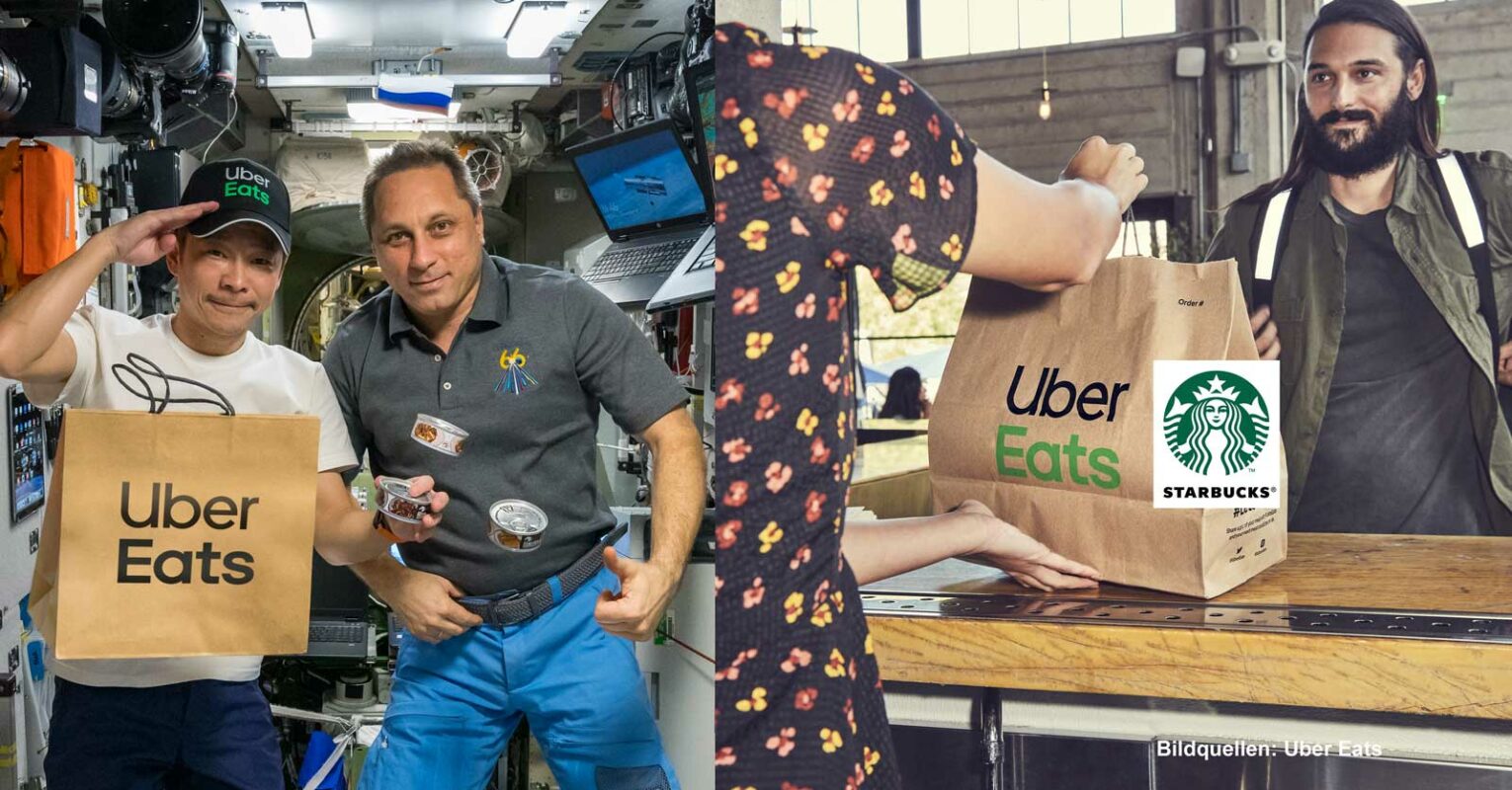 Uber Eats: neue Kooperation und Lieferung ins All