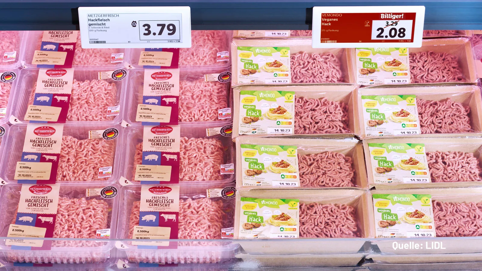 Gleichberechtigung auf dem Teller: Lidl in Deutschland gleicht die Preise für vegane Artikel der Eigenmarke Vemondo an, Quelle: LIDL